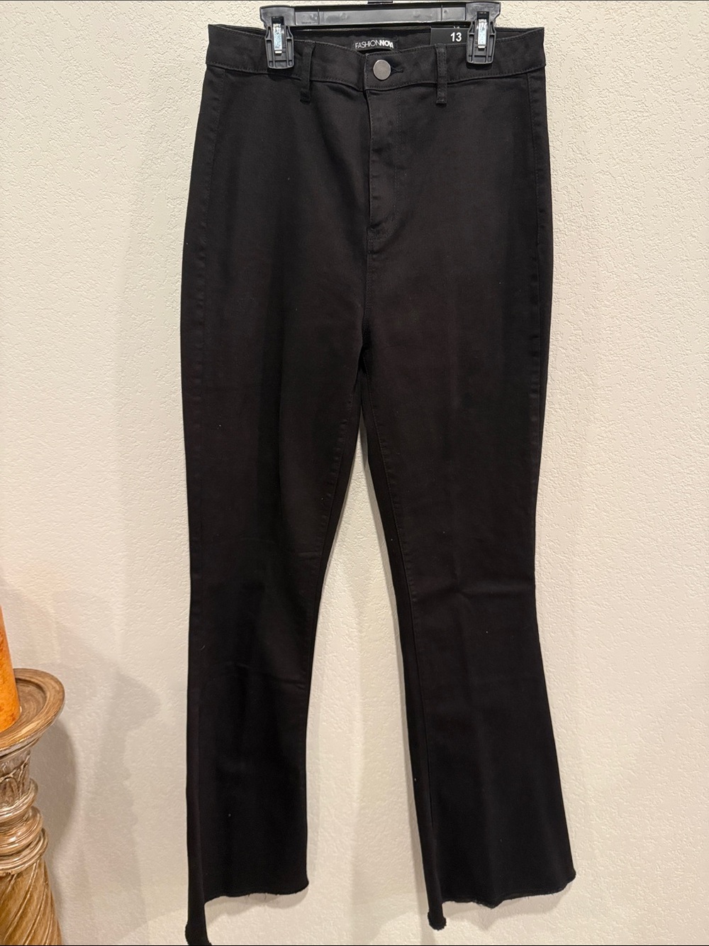 Fashion Nova Black High-Rise Flare Jeans